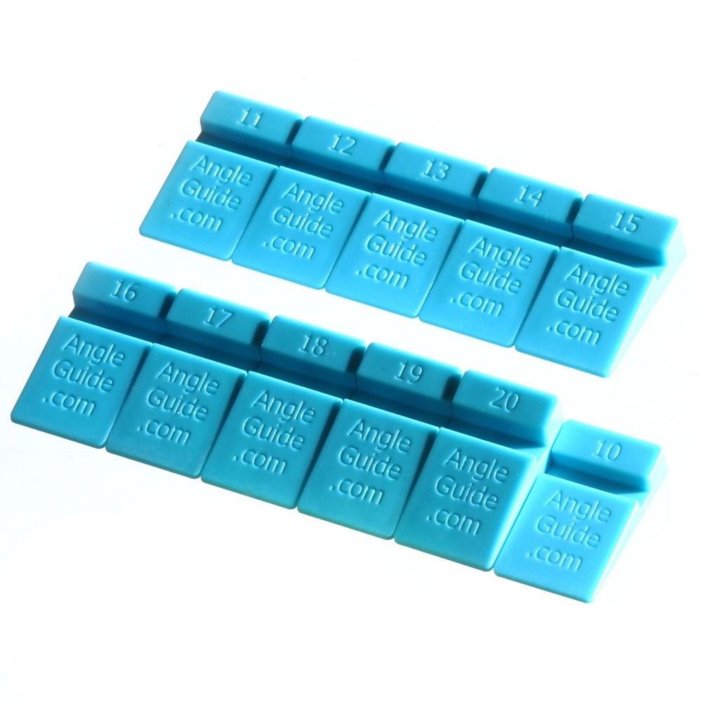 AGM Angle Wedges for Sharpening Knives 10 to 20 degrees, Blue