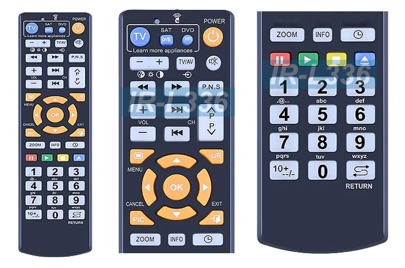 Premium Universal IR Learning Remote - Learning Remote For 3 AV Devices