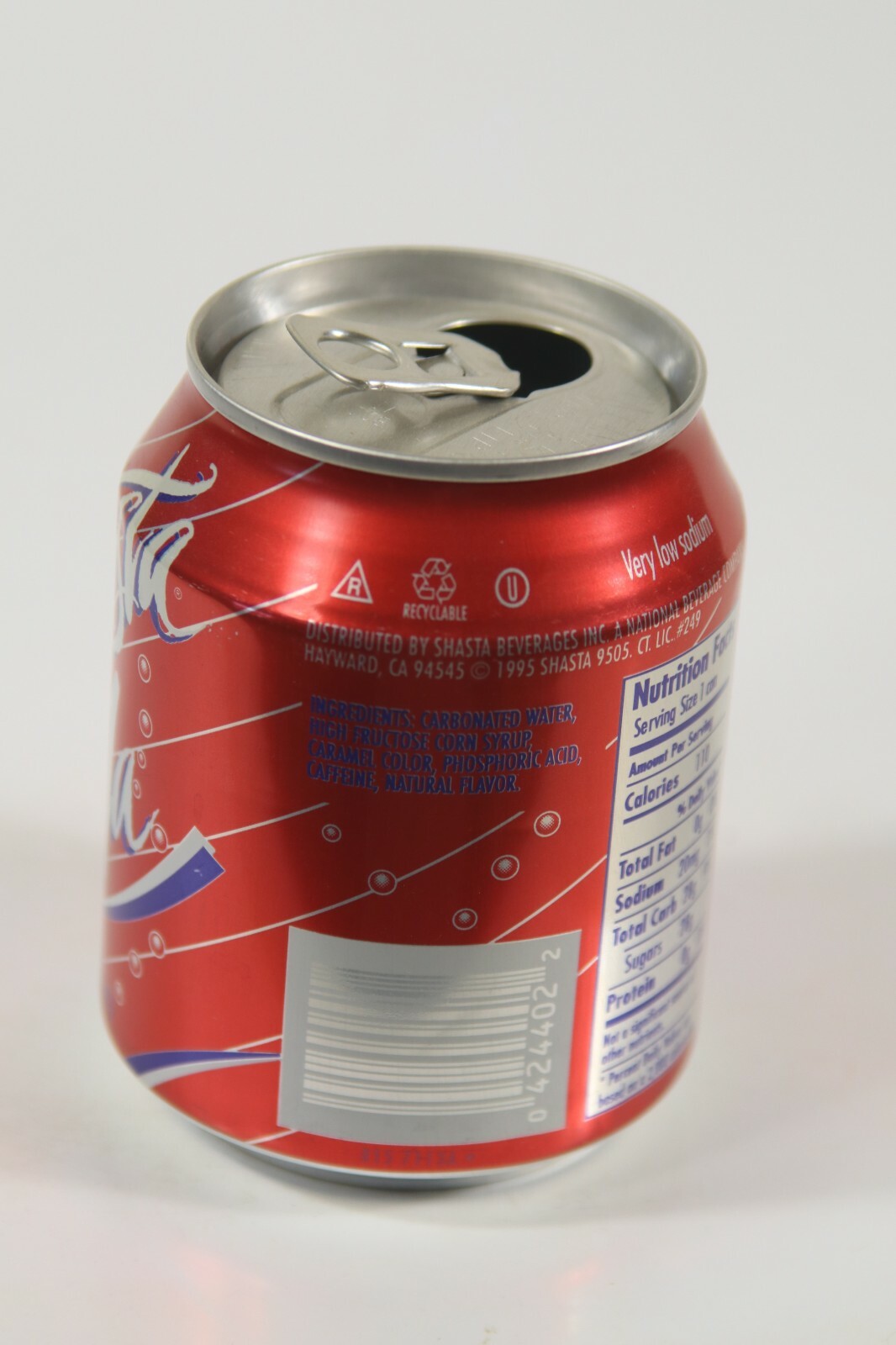 Shasta Cola Soda Can - 8oz