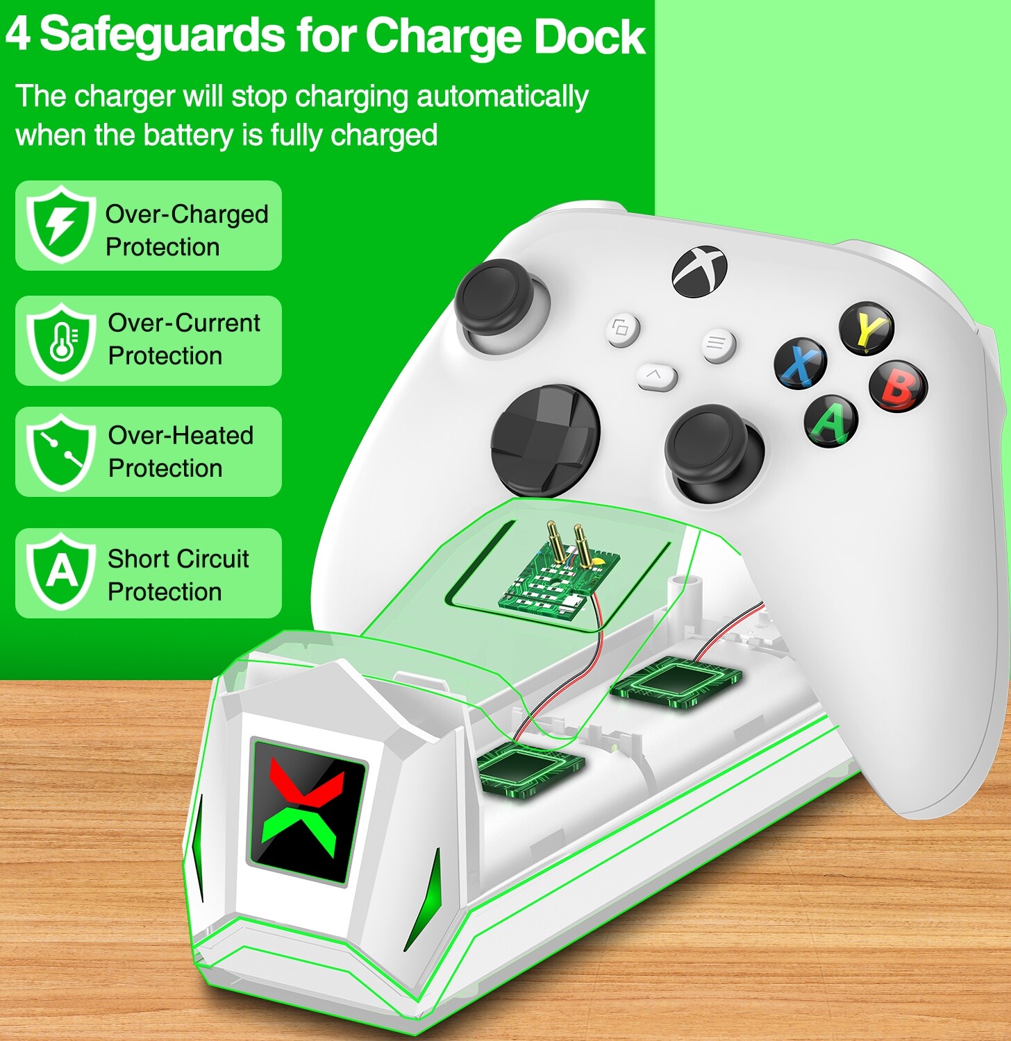Rechargeable Battery Pack +Charging Dock Station For Xbox Series X/S Controller