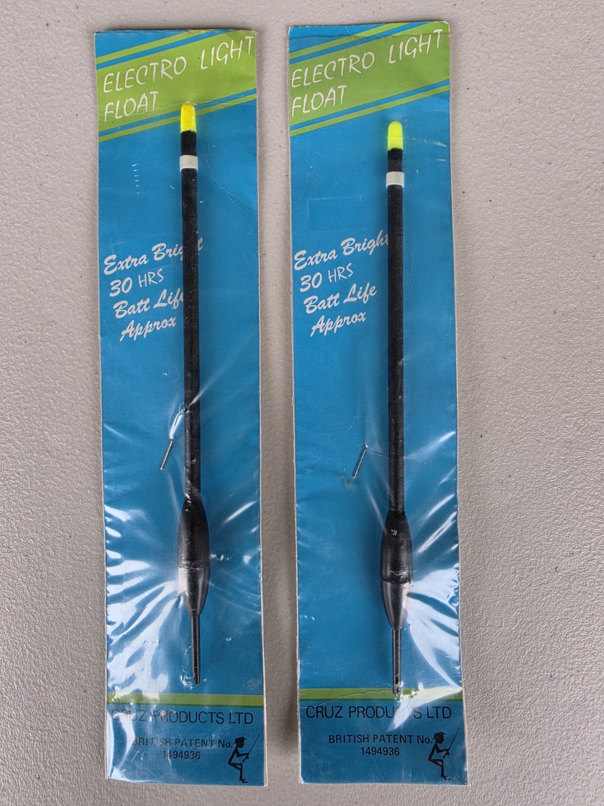 CRUZ PRODUCTS Electro Light Float Night Fishing British Patent NOS Vintage Great