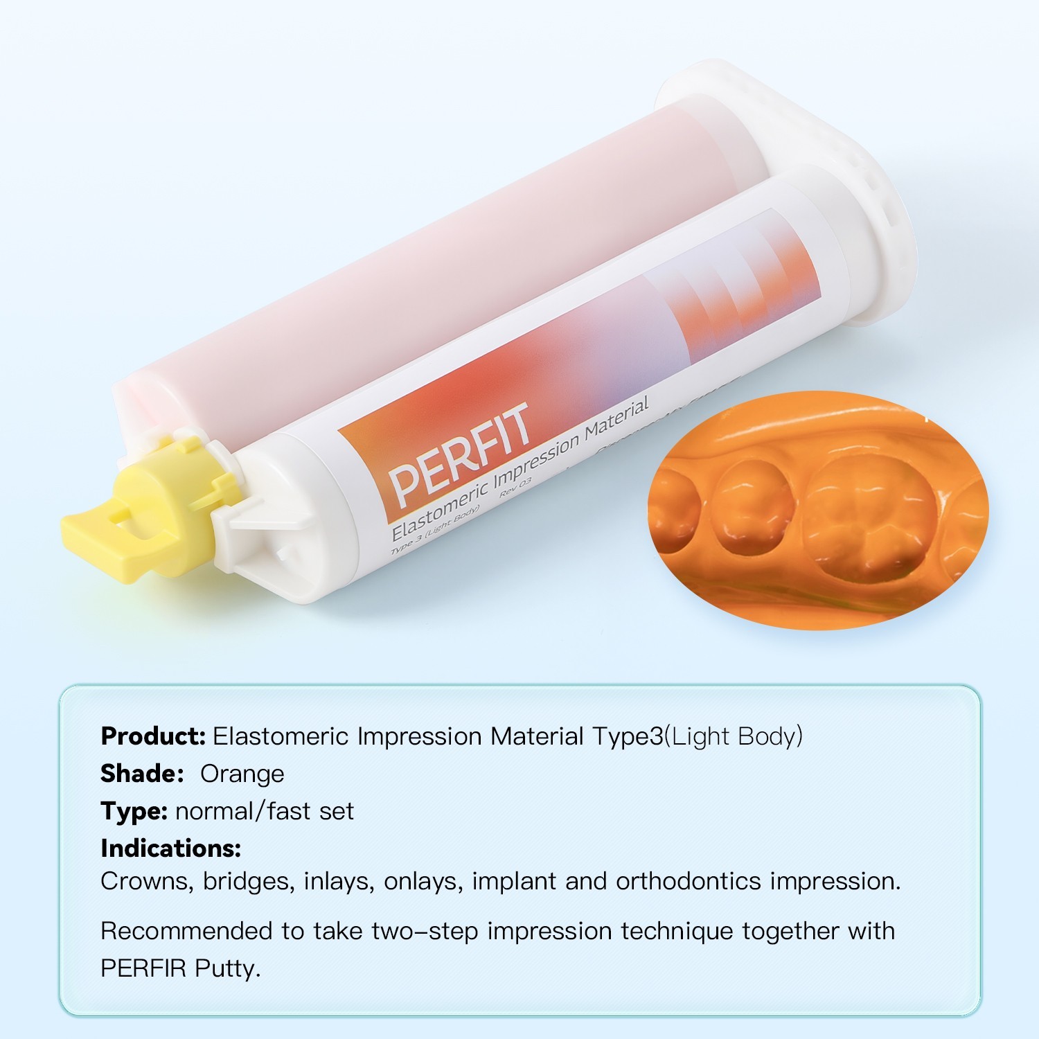 Dental Impression Material Impression Kit Putty Silicone Rubber Elastomeric Type
