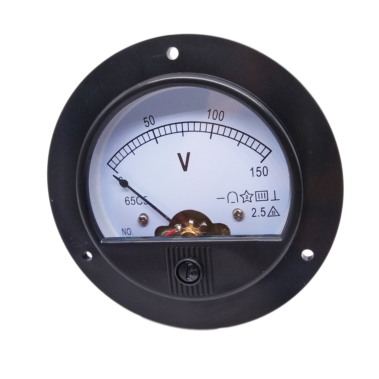 US Stock DC 0 ~ 150V Round Analog Volt Pointer Needle Panel Meter Voltmeter