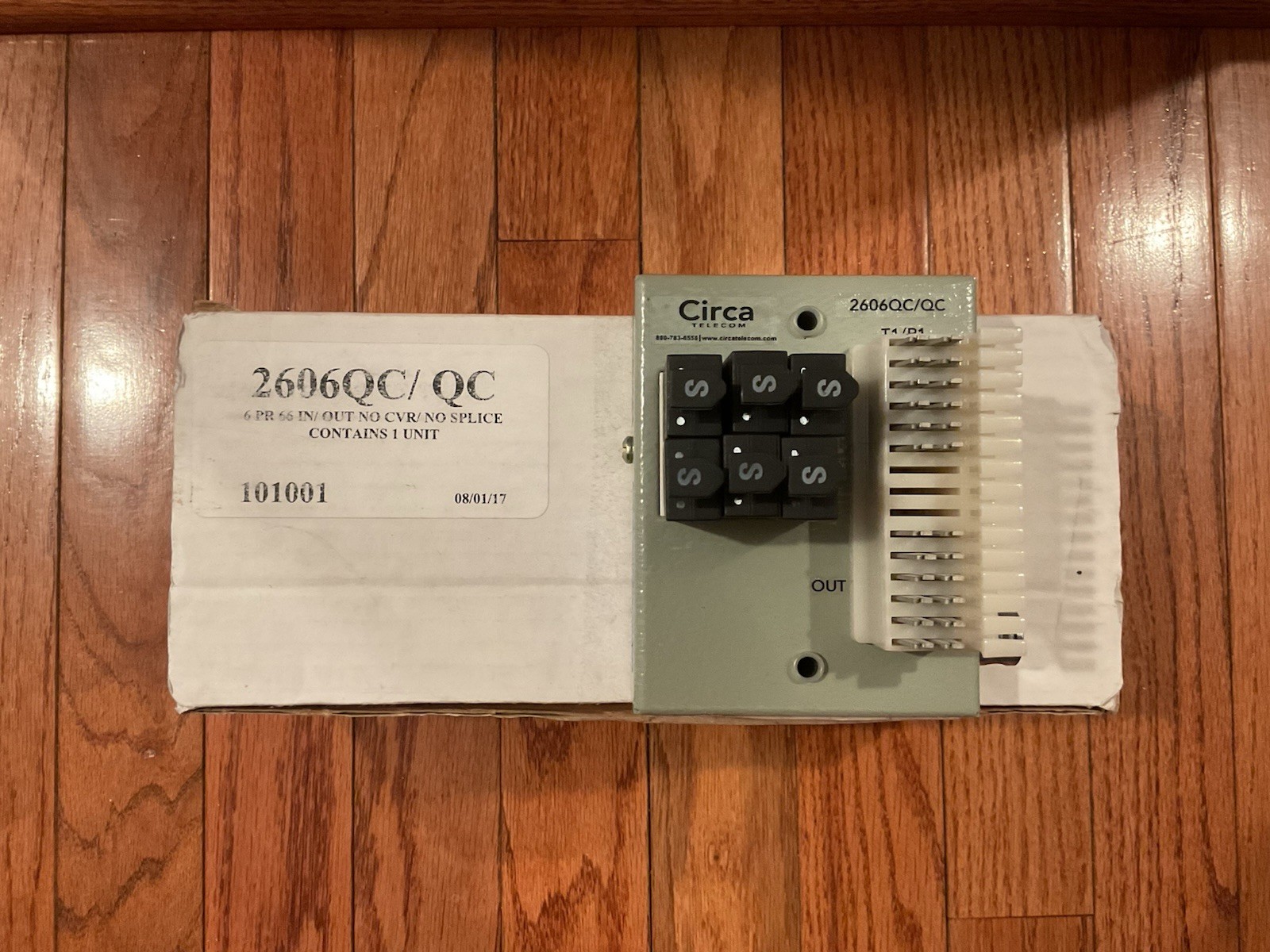 CIRCA TELECOM 6 PAIR 2606 QC QC-6 LIGHTNING PROTECTION ENTRANCE TERMINAL W/FUSES