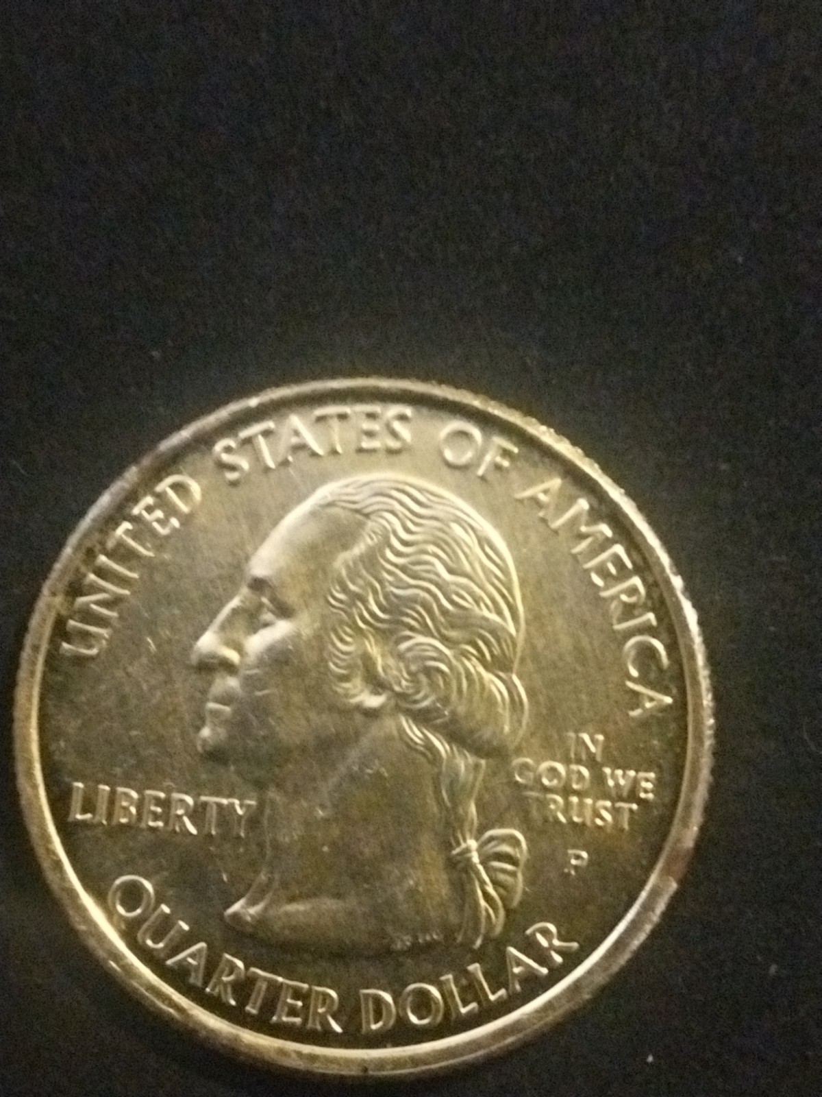 Kansas 2005P State Quarter Error Coin Gold Tone Double Die Reverse