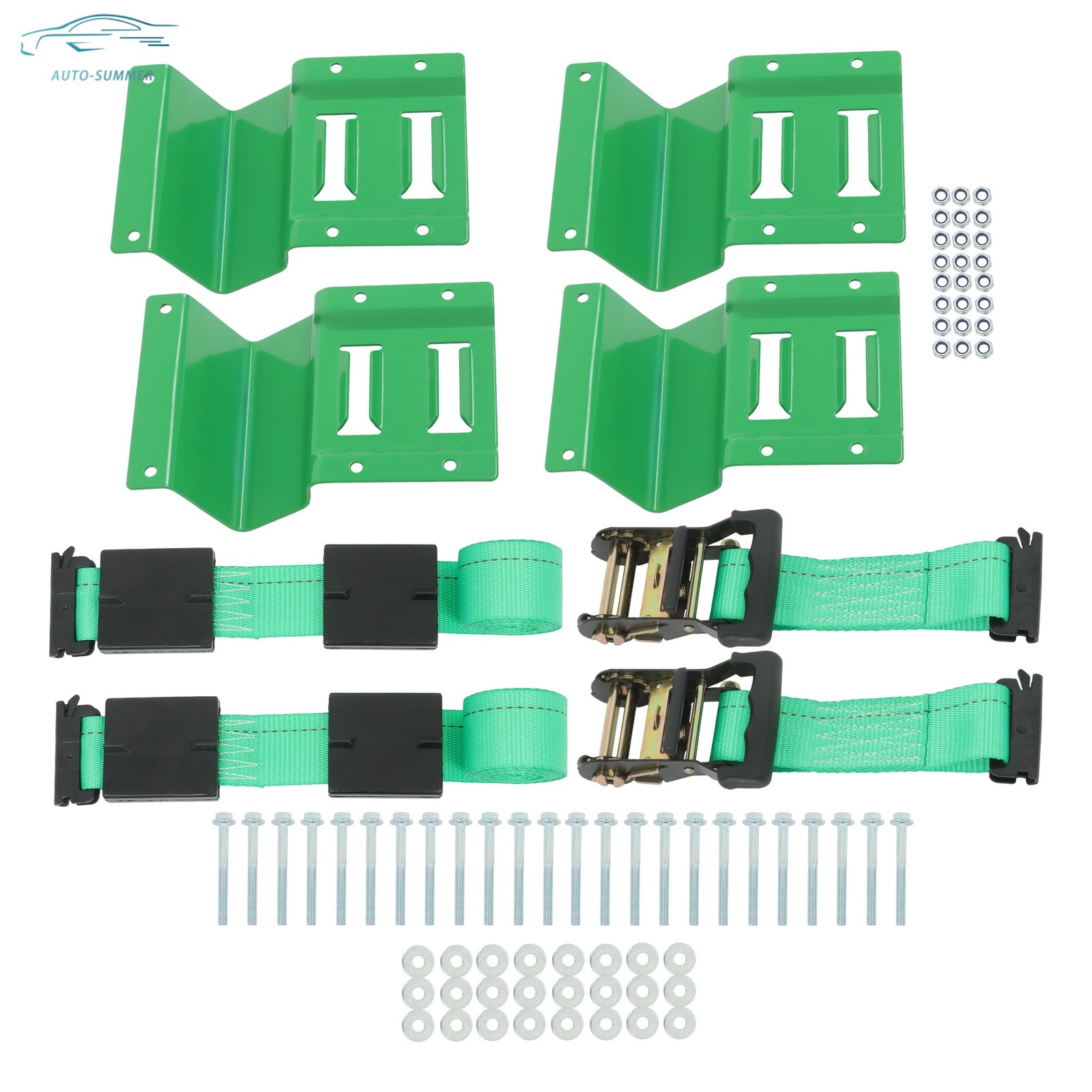 For Trailer Tie Down Ratchet Straps Towing  Wheel Chock E Track System Portable