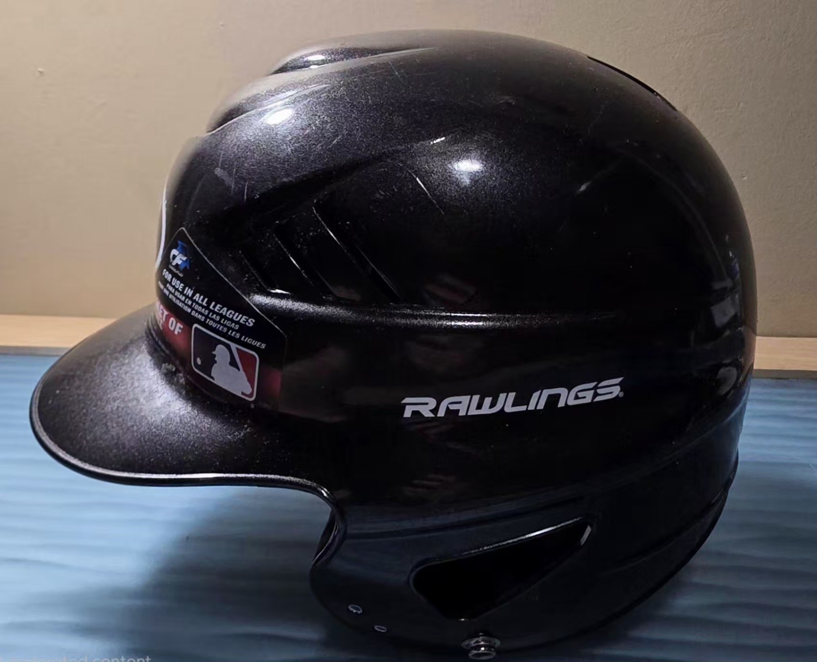 Rawlings One Size 6 1/2"-7 1/2" Black Baseball Helmet