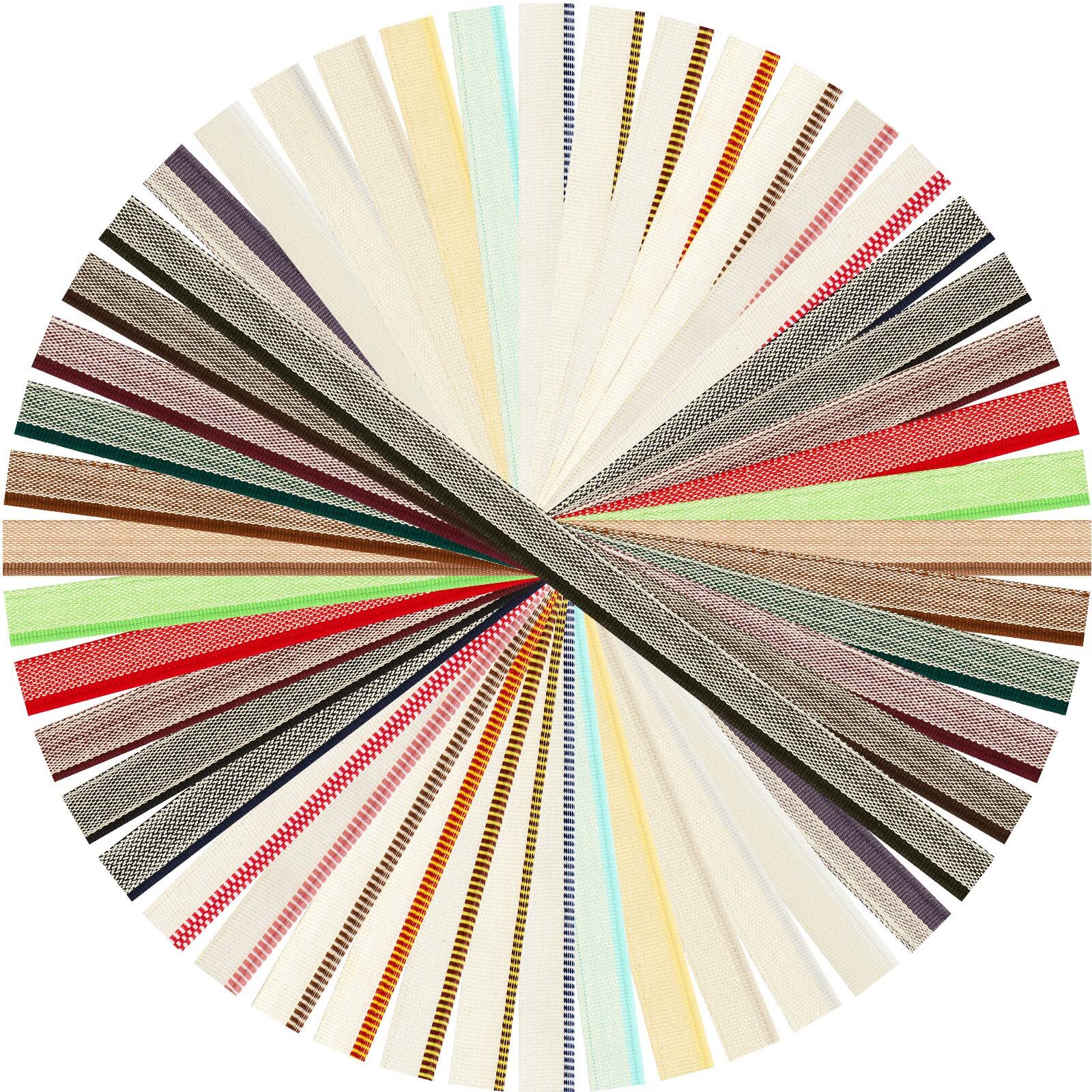 48 Pcs Cotton Book Binding Endbands Cotton Book Headband Kit for Bookbinding