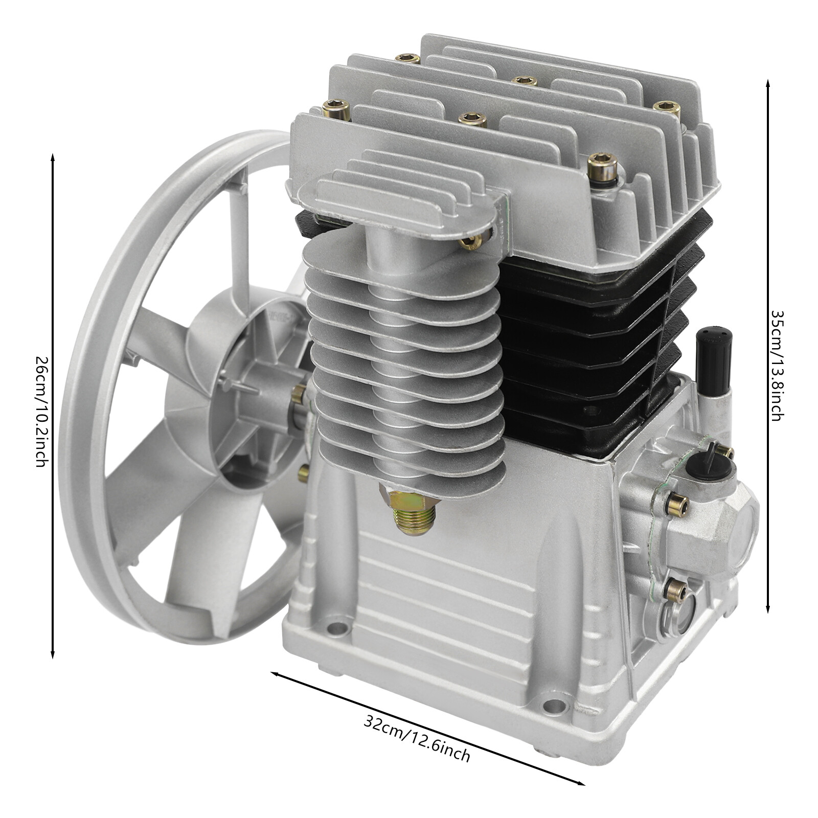Air Compressor Pump Head Single Stage Twin Cylinder Air Compressor Pump Head