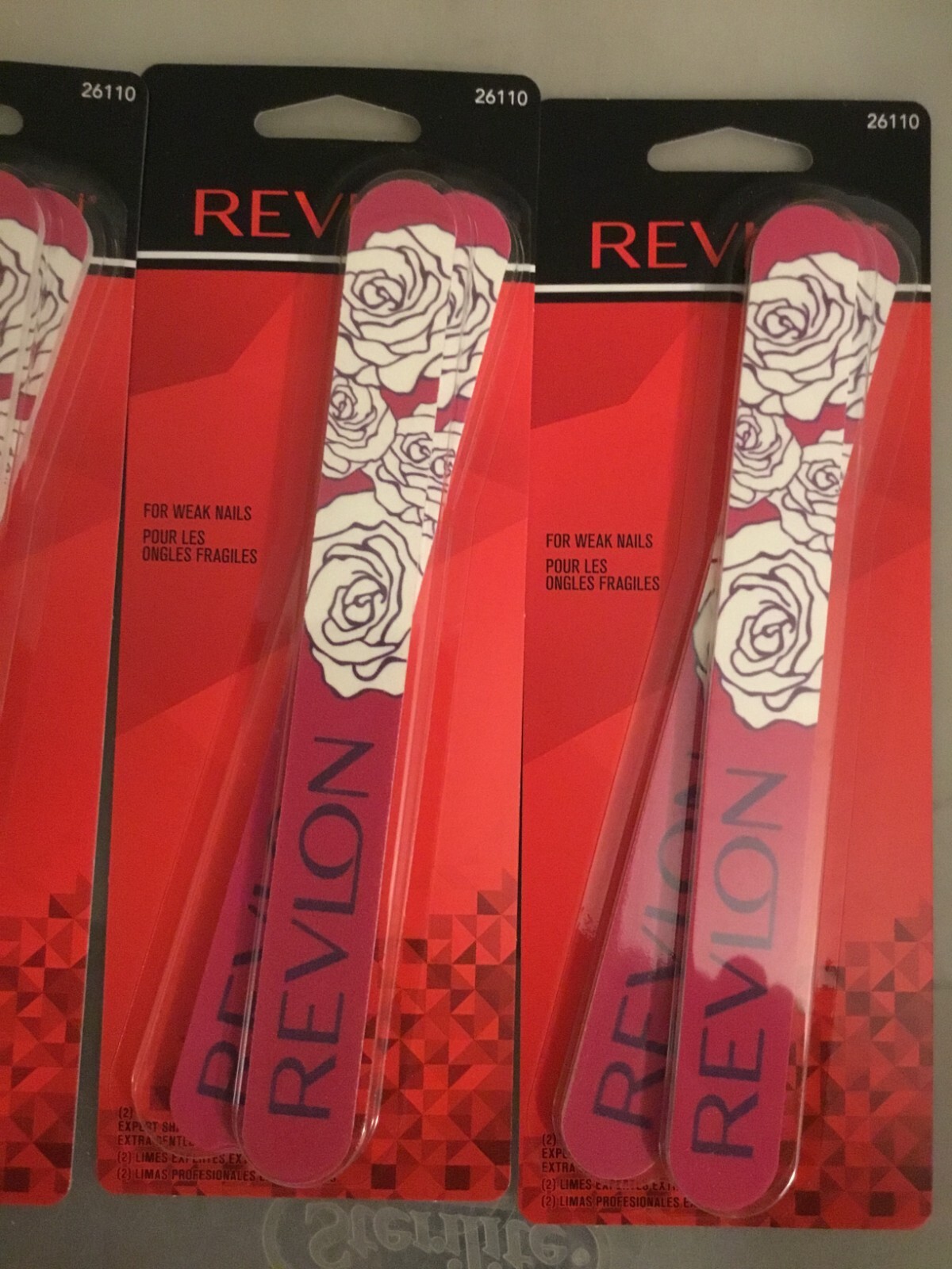 LOT OF 3  Revlon Expert Shapers Nail File for WEAK NAILS Nails EXTRA GENTLE NEW.