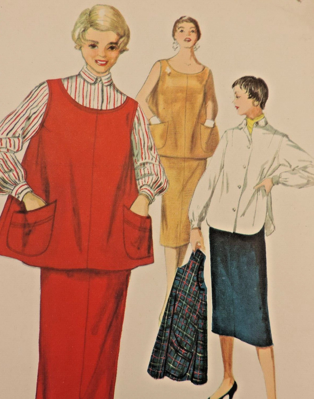 Simplicity 4847 Teen Maternity Suit/Skirt/Blouse/Vest Sz 12, B 30" Complete