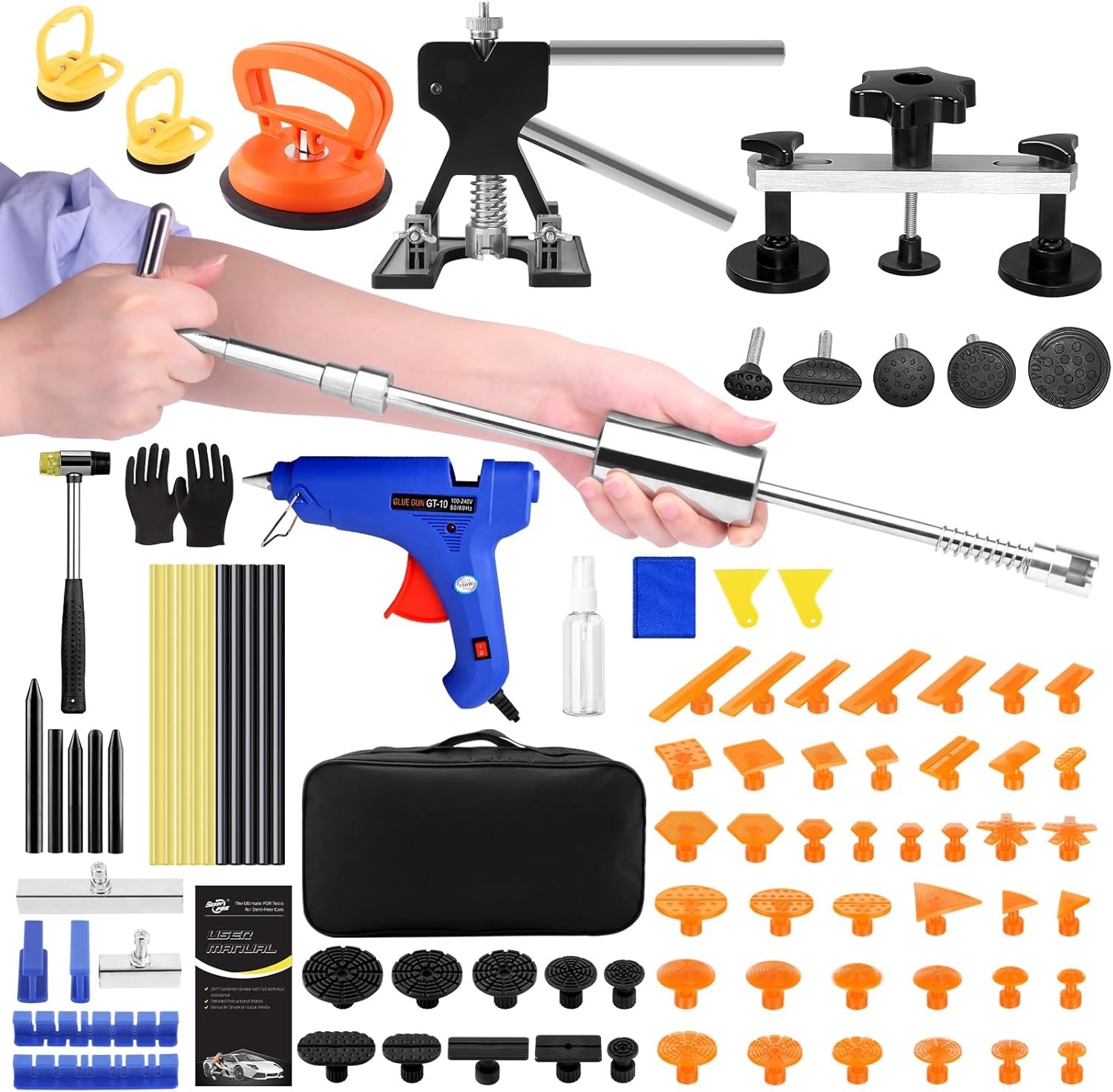 Dent Puller Kit, Dent Remover Tool for Car Dent Repair – PDR Tools Set Slide Ham