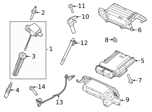 Genuine Ford Engine Crankshaft Position Sensor JR3Z-6C315-A