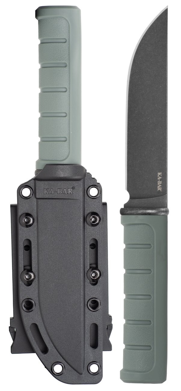 Ka-Bar 6101 Dust II 5.25" D2 Steel Blade GFN Handles w/ Hard Plastic Sheath