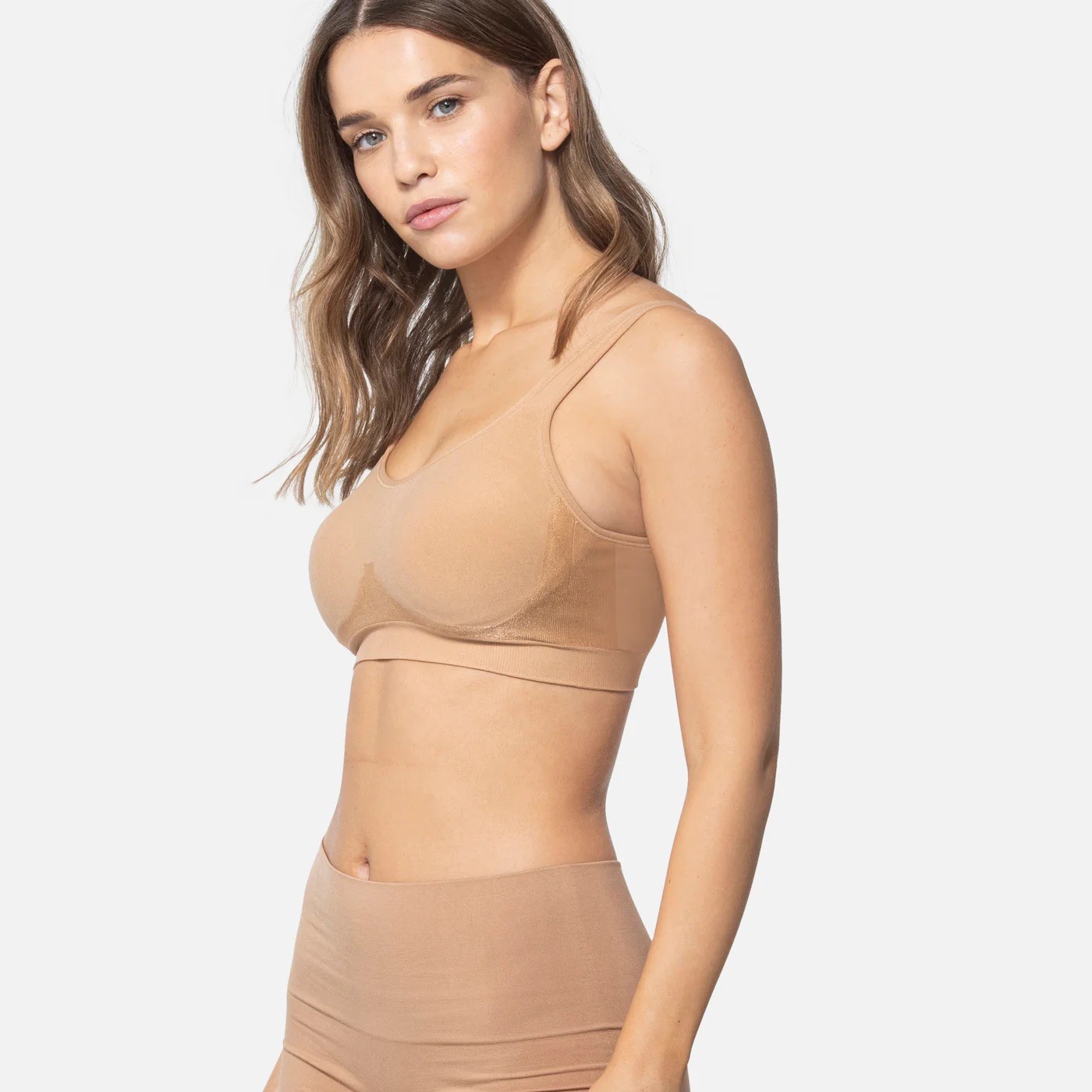 Underoutfit The Comfort Shaping Bra w/ adjustable straps 459- size XL Coffee