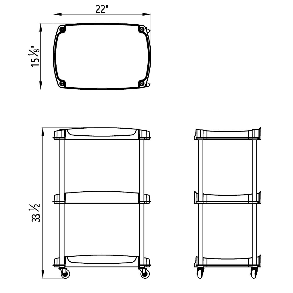 DIR Spa Roller Cart for Medical Instruments