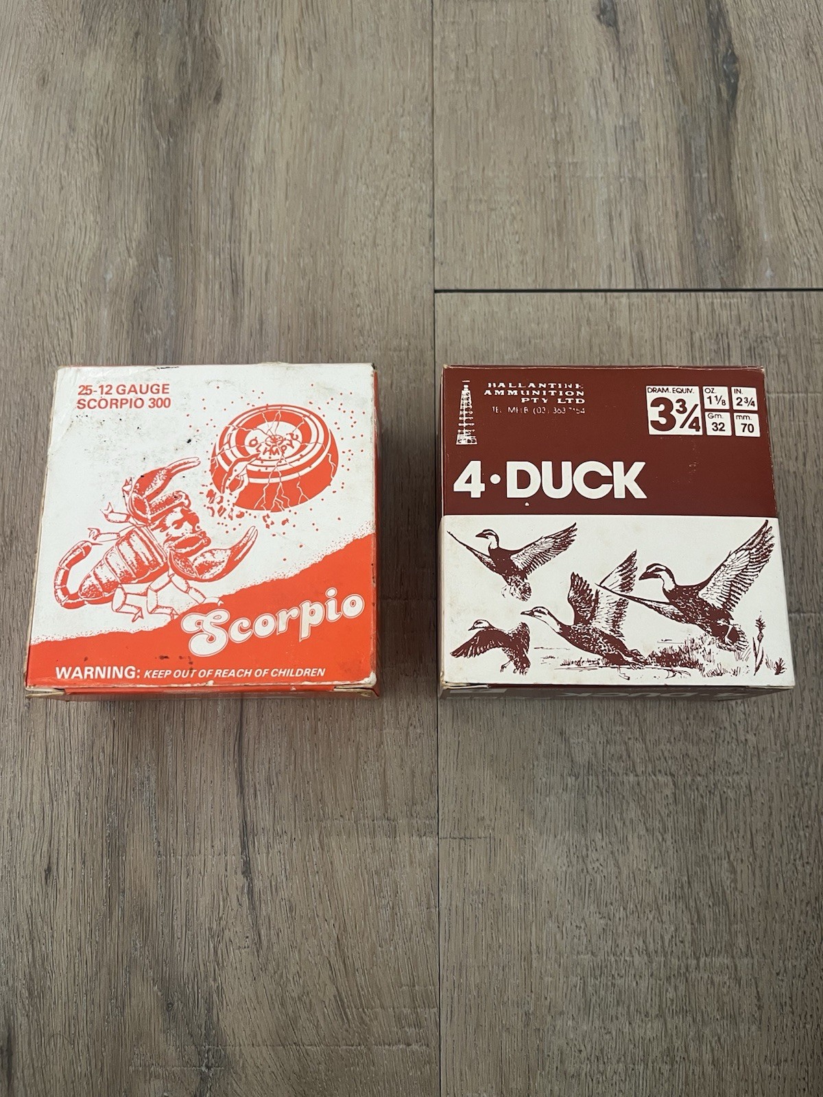 Empty Shotshell Shotgun Gun Box Shell Ballantine Scorpio Duck Hunting