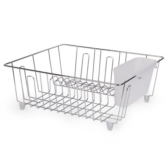 Mainstays Small Wire Dish Rack - Chrome - 14.17" W x 12.64" L x 5.67" H