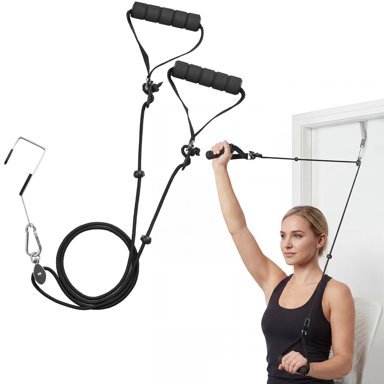 Shoulder Pulley for Physical Therapy Over the Door - Professional Shoulder Re...