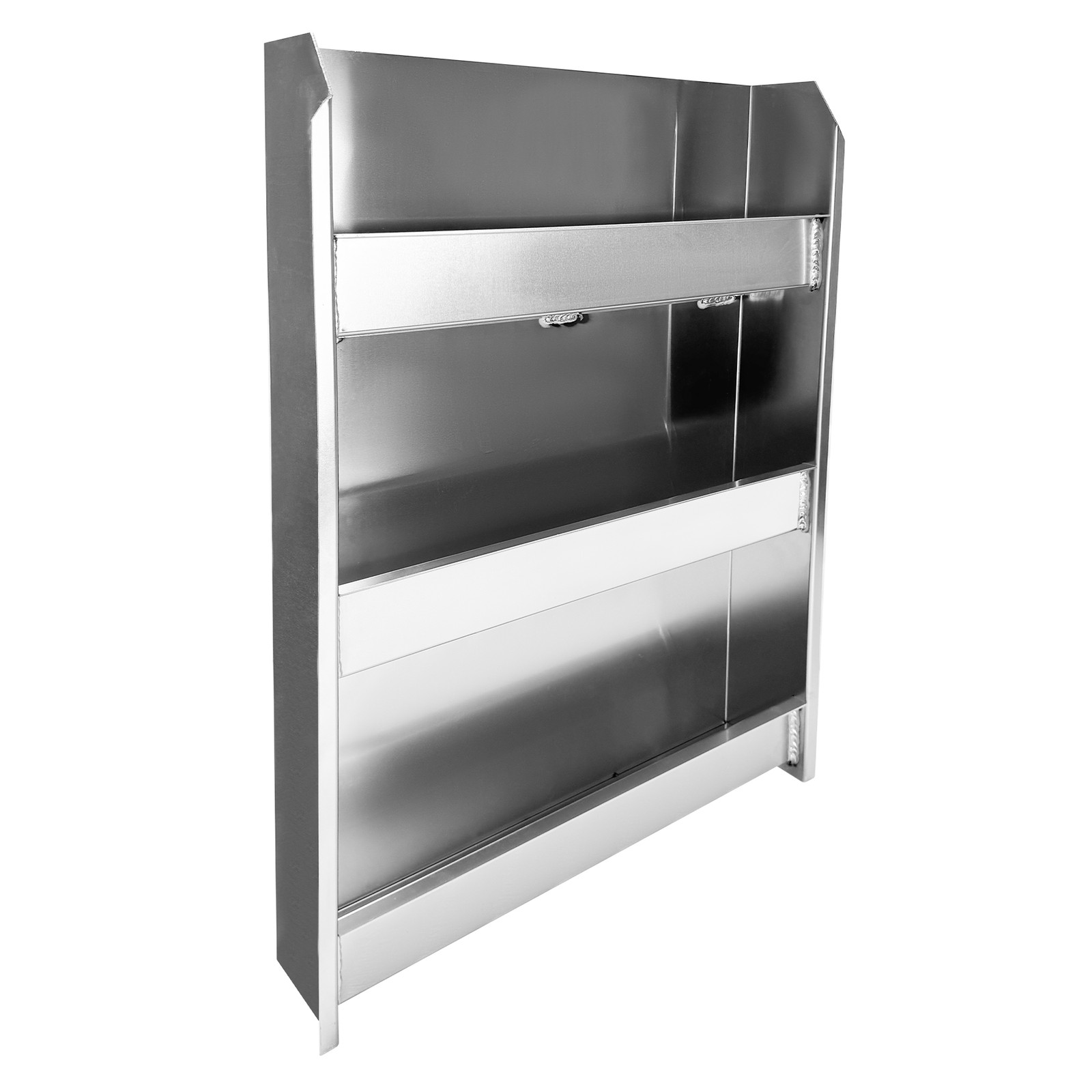Shelf Cabinet Aluminum 24 Aerosol Can Holder for Garage Trailer Enclosed Race