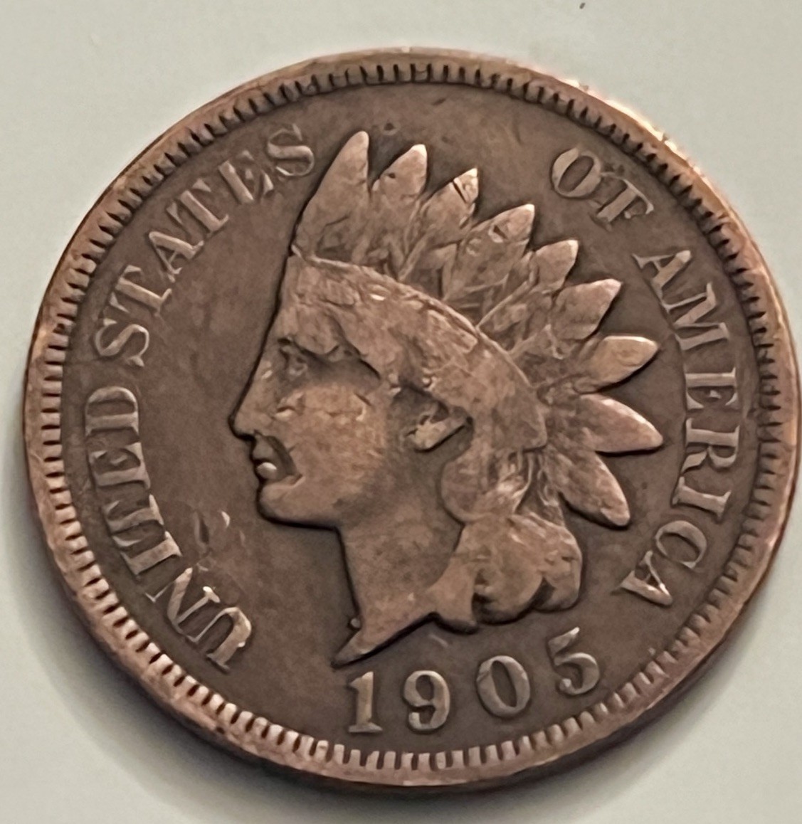 1905 Indian Head Cent Penny VG BN1179