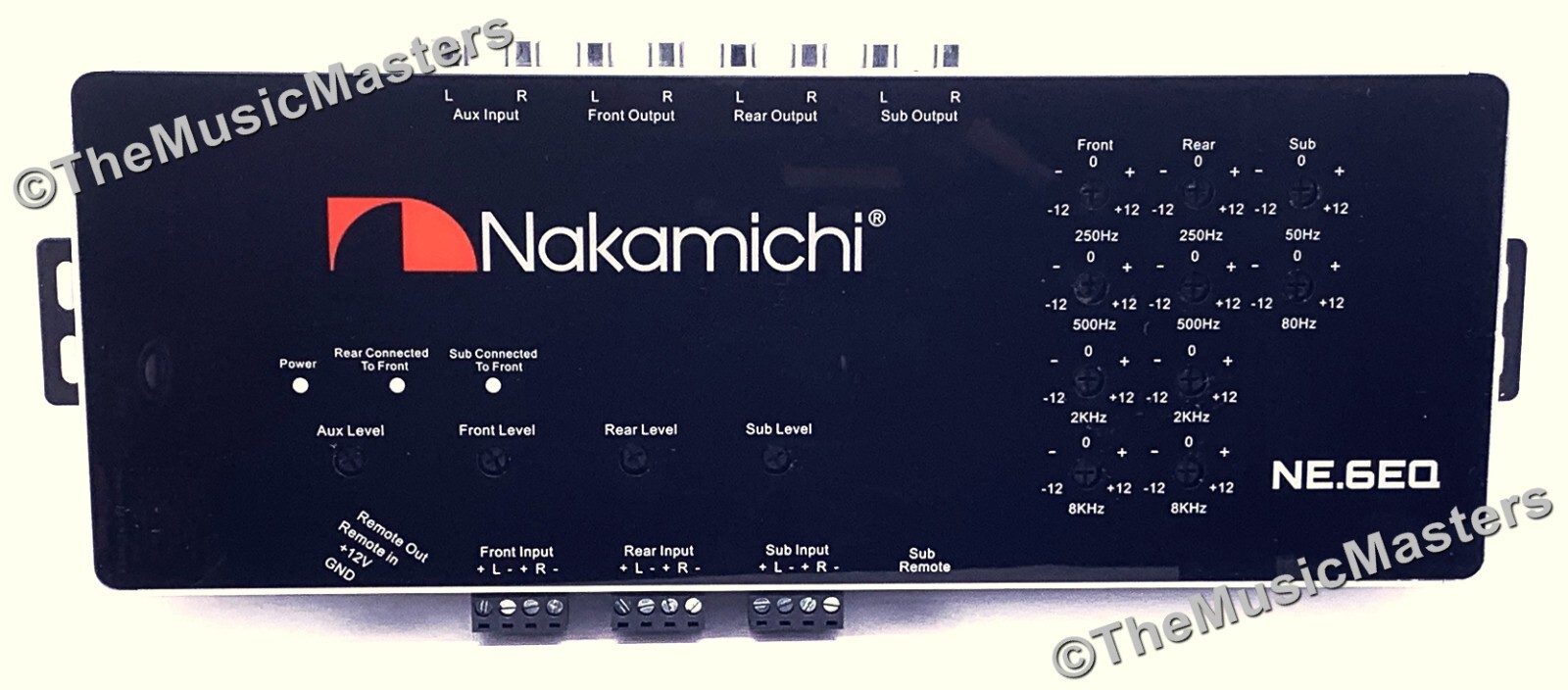 Nakamichi NE6EQ Car Audio EQ 6 Band Equalizer Electronic Sub Crossover Network