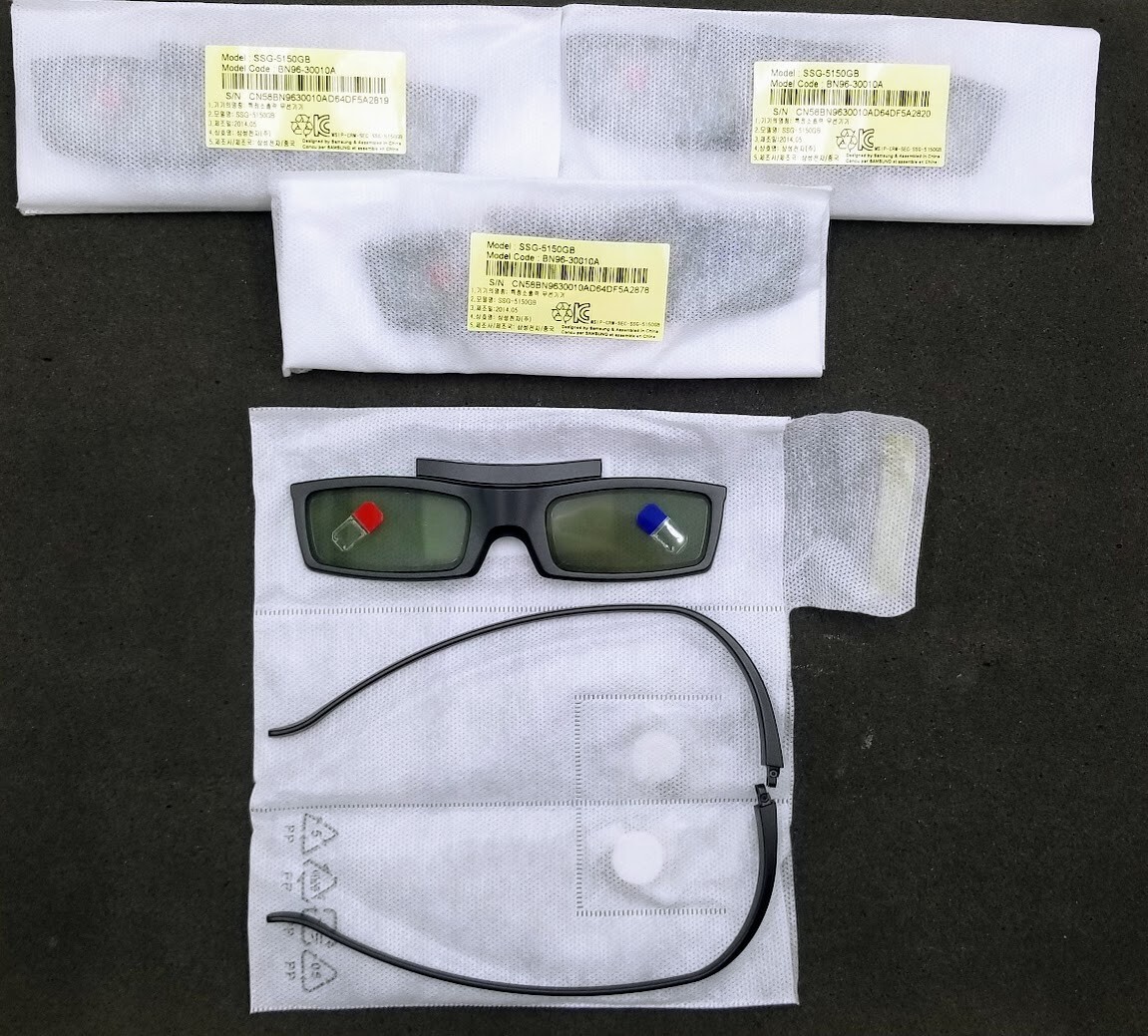 LOT Of 4 SAMSUNG SSG-5150GB TV 3D Glasses BN96-30010A