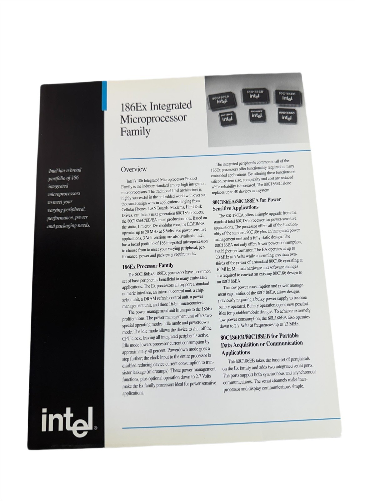 Intel 1994 MCS 96 FLASH 386 Assorted Literature Borchure
