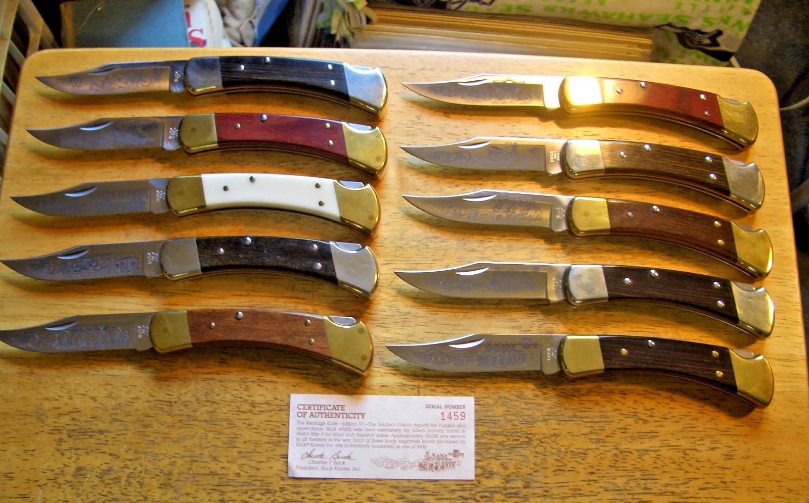 BUCK KNIVES HARLEY DAVIDSON LIMITED EDITION HERTAGE ~ #6 KNIFE ~ 1459/3000