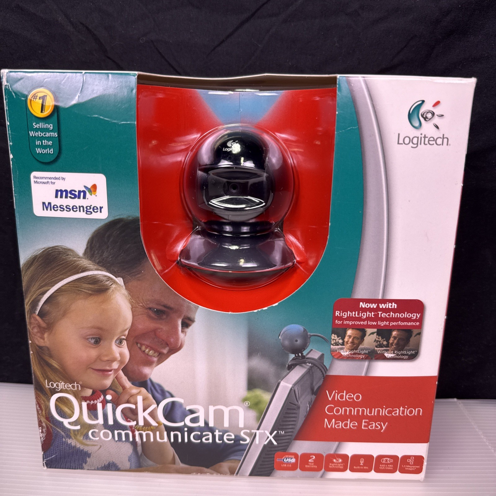 Logitech Quickcam Communicate STX Webcam For PC  New Open Box