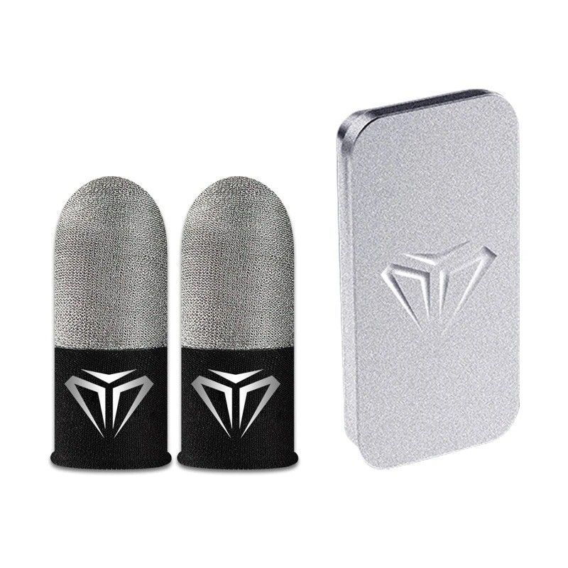 2PCS Gaming Finger Sleeves Sweatproof Anti Slip Touch Screen Gloves Set