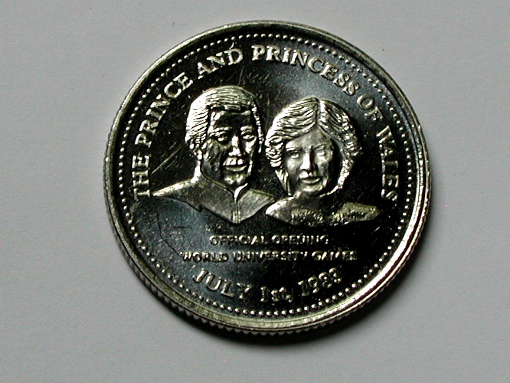 Edmonton AB Canada 1983 Trade DOLLAR Token with King Charles III & Princess Di