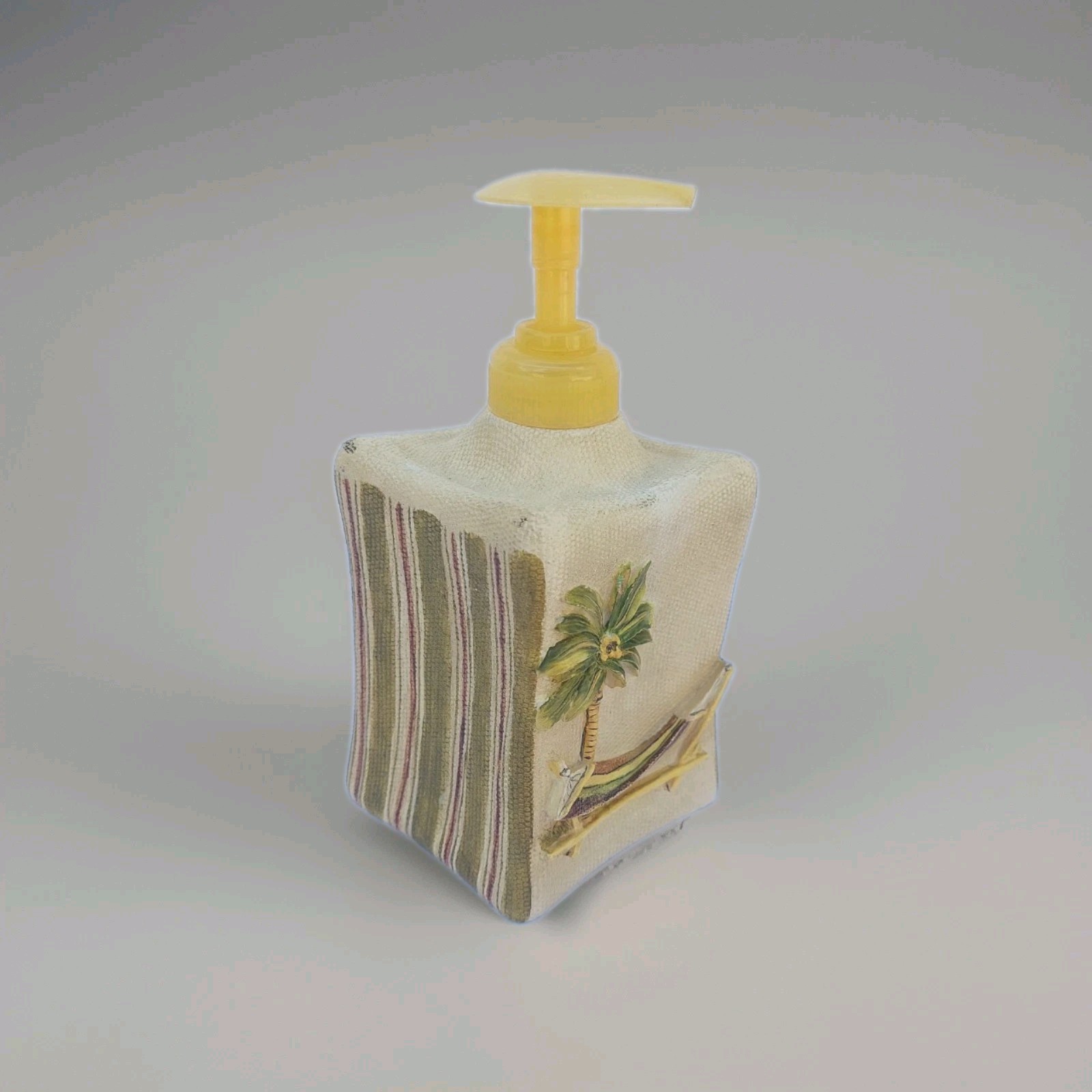 CROSCILL LADER HANDPAINTD Soap Dispenser See Photos Tropical Beach Lake House