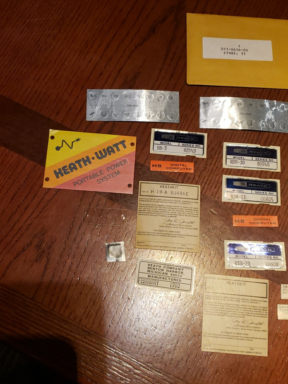 New Heathkit Misc. Label Pack #391-0616