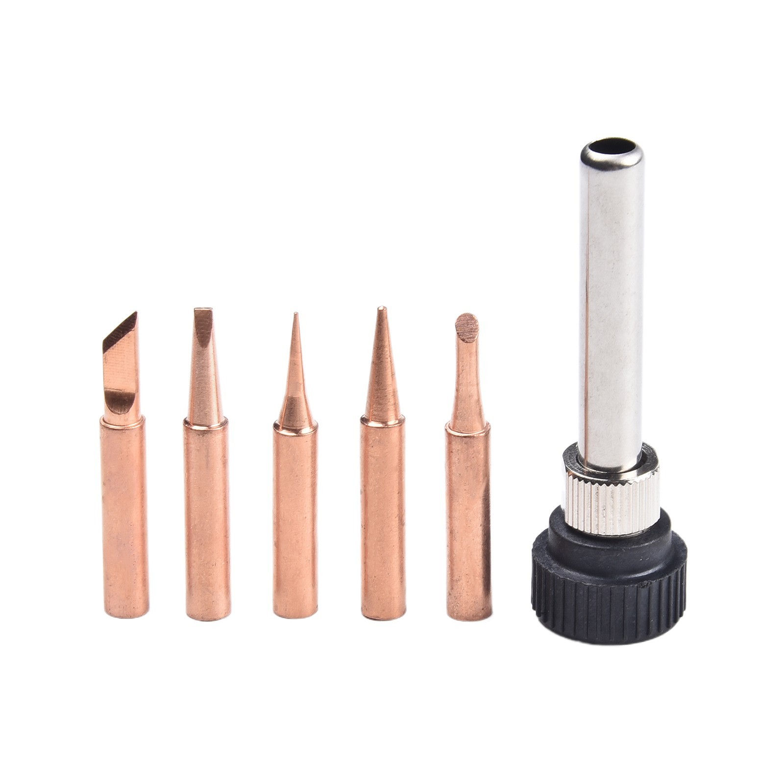 Copper Soldering Iron Tips 6pcs Tips for Various Soldering Applications