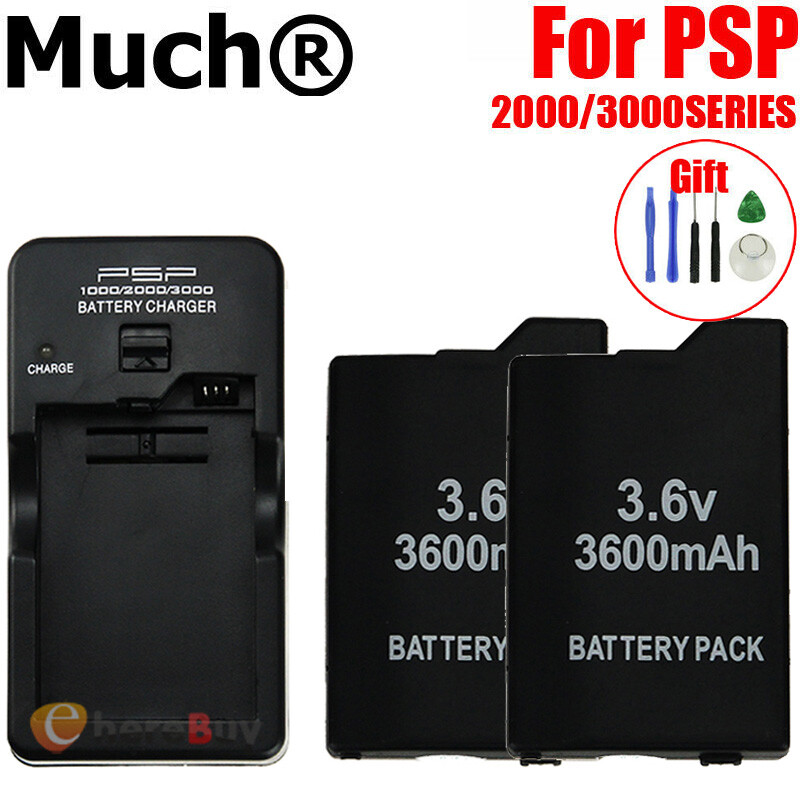 New 3600mAh Battery For PSP Slim 2000 3000 2001 Rechargeable with Wall Charger