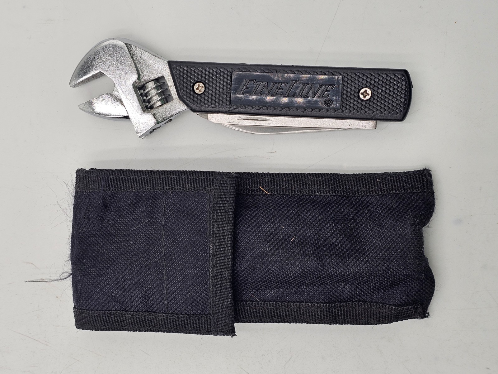 Fineline Multi Tool Saw Wrench Screwdriver Adjustable Knife SS w/ Case