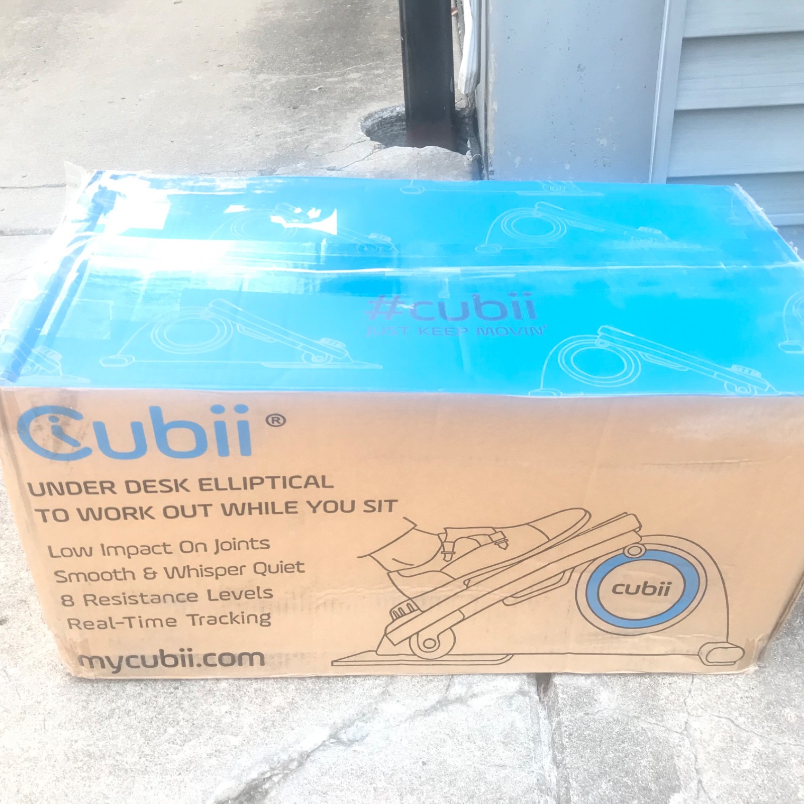 New Cubii Compact Under Desk Seat Elliptical Exercise Workout Machine F3A2  Blue