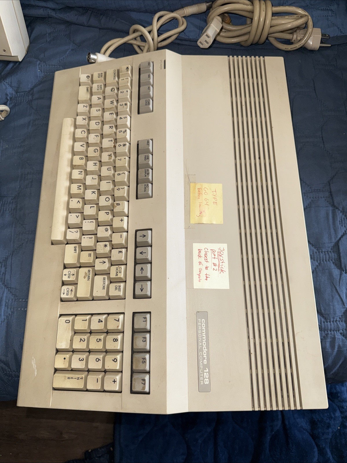 Commodore 128 Computer and 1571 Disk Drive Bundle W/ Original Cables P/R