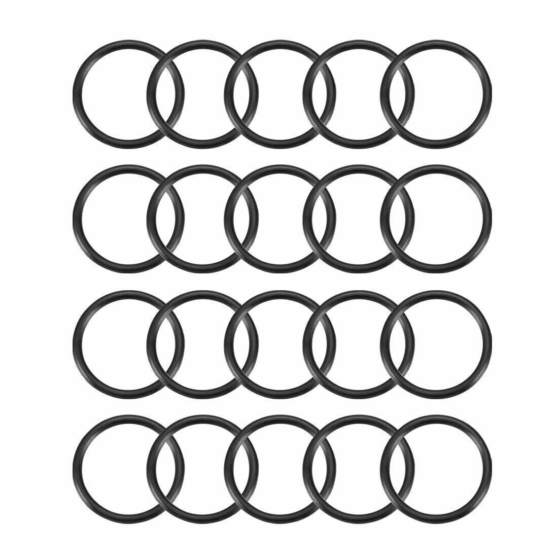 20pcs 22x 1.9mm rubber O-rings heat resistant sealing ring grommets black✦kd #