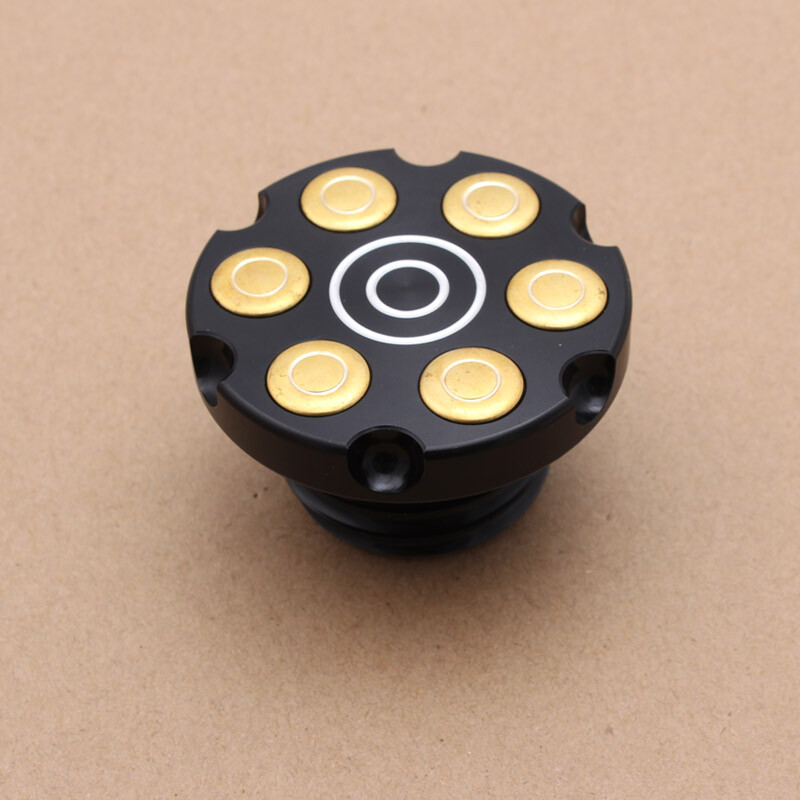 Fuel Gas Tank Bullet Revolver Decorative Oil Cap for Harley Sportster XL 1200 48