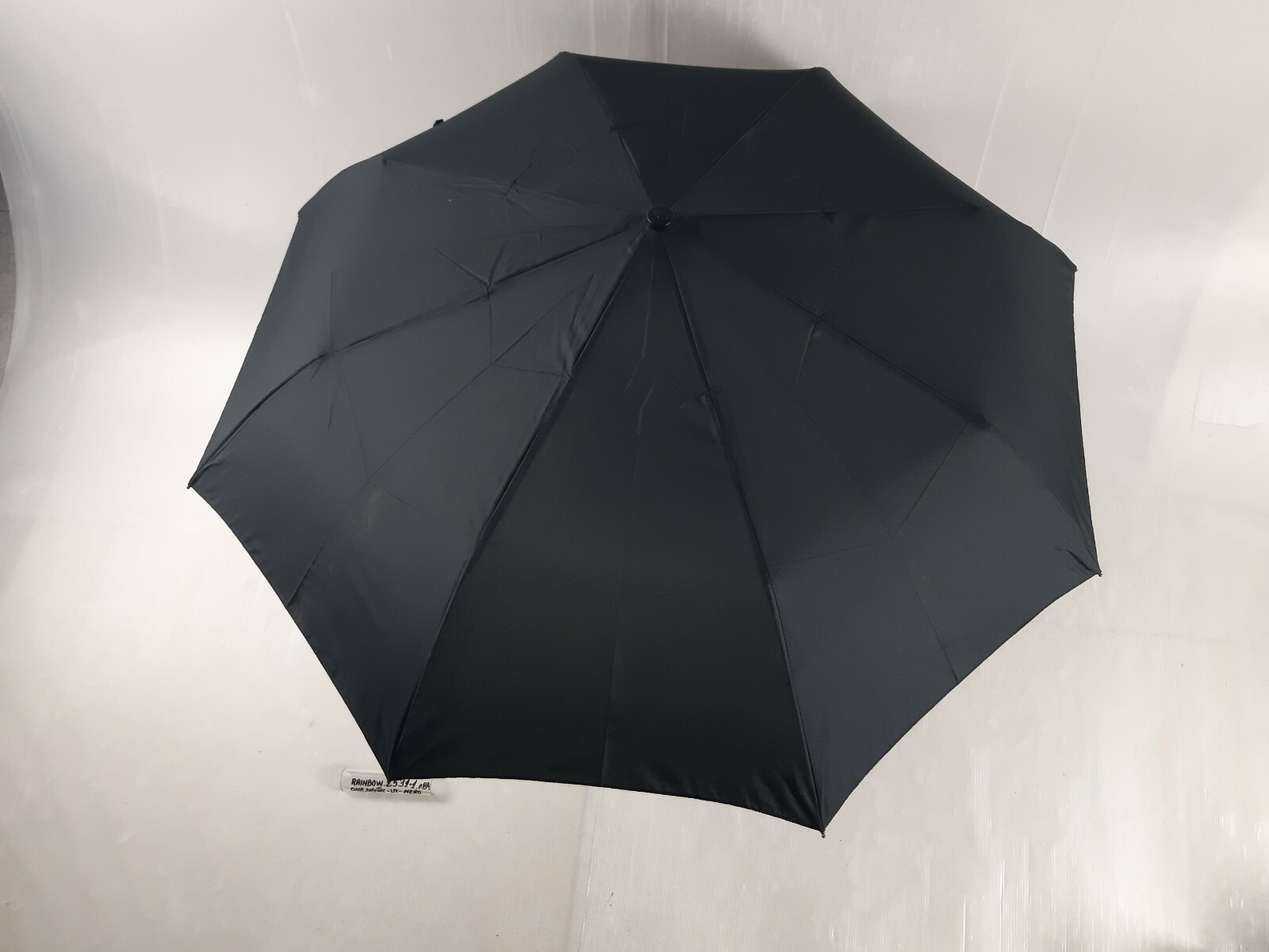 Unisex Mini Umbrella - Automatic - 8 Studs - Black - 25311 - Rainbow