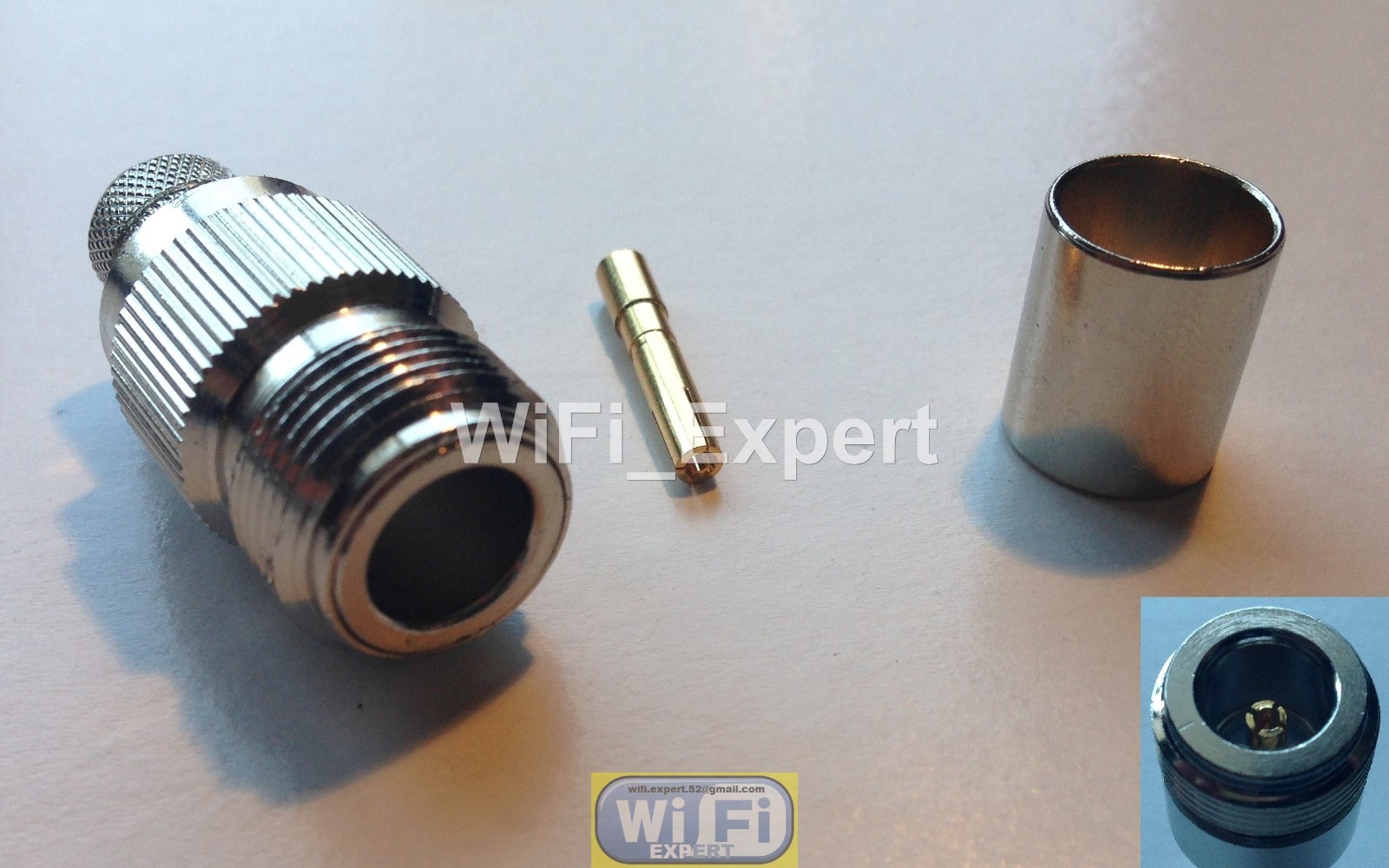 N Female Crimp connector for LMR400 RG213 RF Cable Connector 50 PACK USA