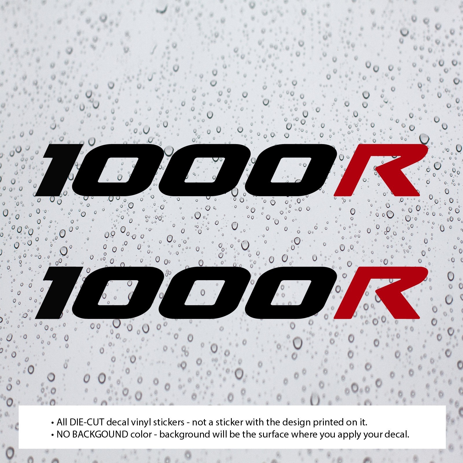 2pcs 1000R Decal Vinyl Stickers for Sport AVT Off-Road Vehicles Motorcycles