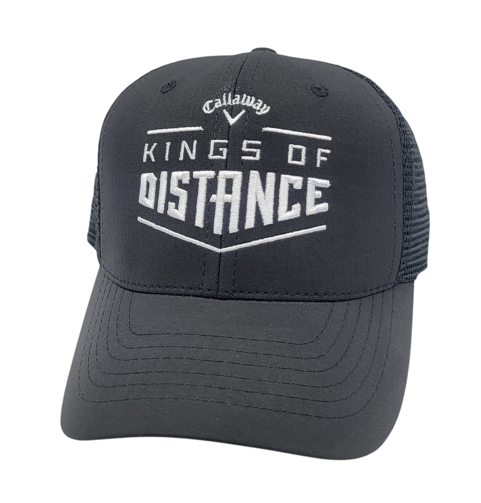 Callaway Golf Kings Of Distance Black & White Trucker Mesh Snapback OSFM Hat Cap