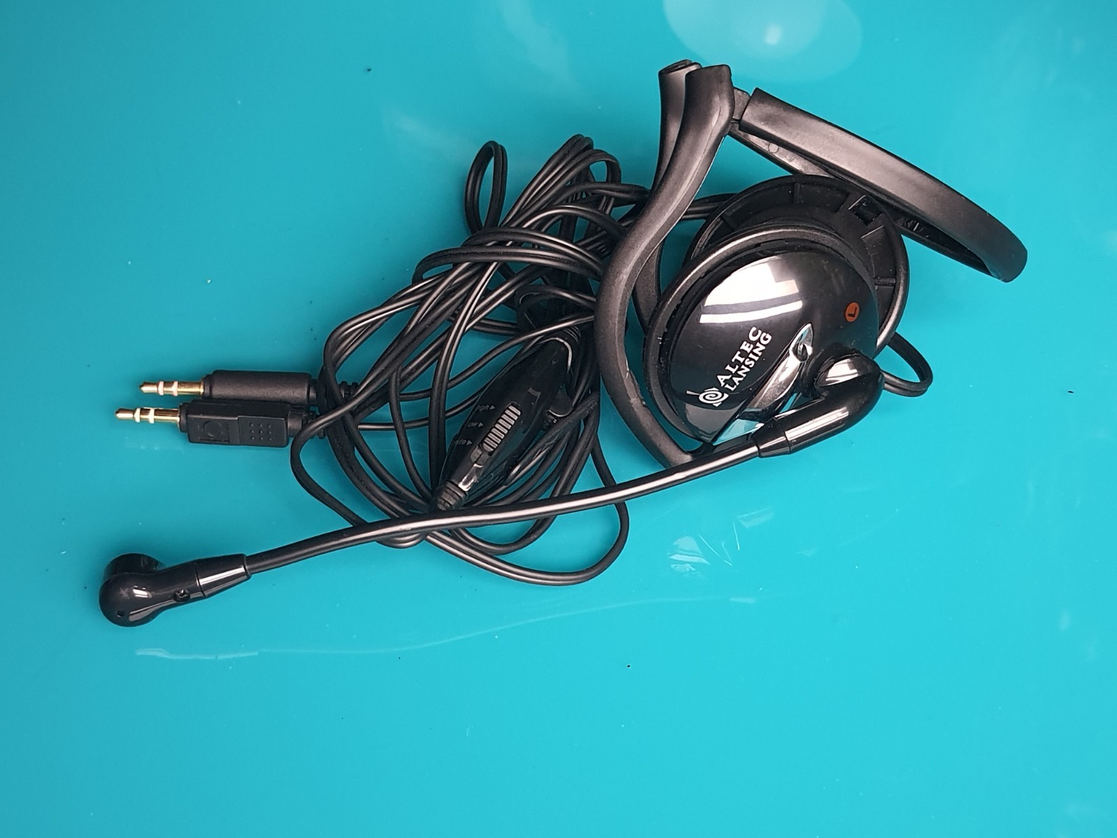 🟢 Altec Lansing AHS-433 PC Stereo Foldable Behind The Neck Headset w Microphone