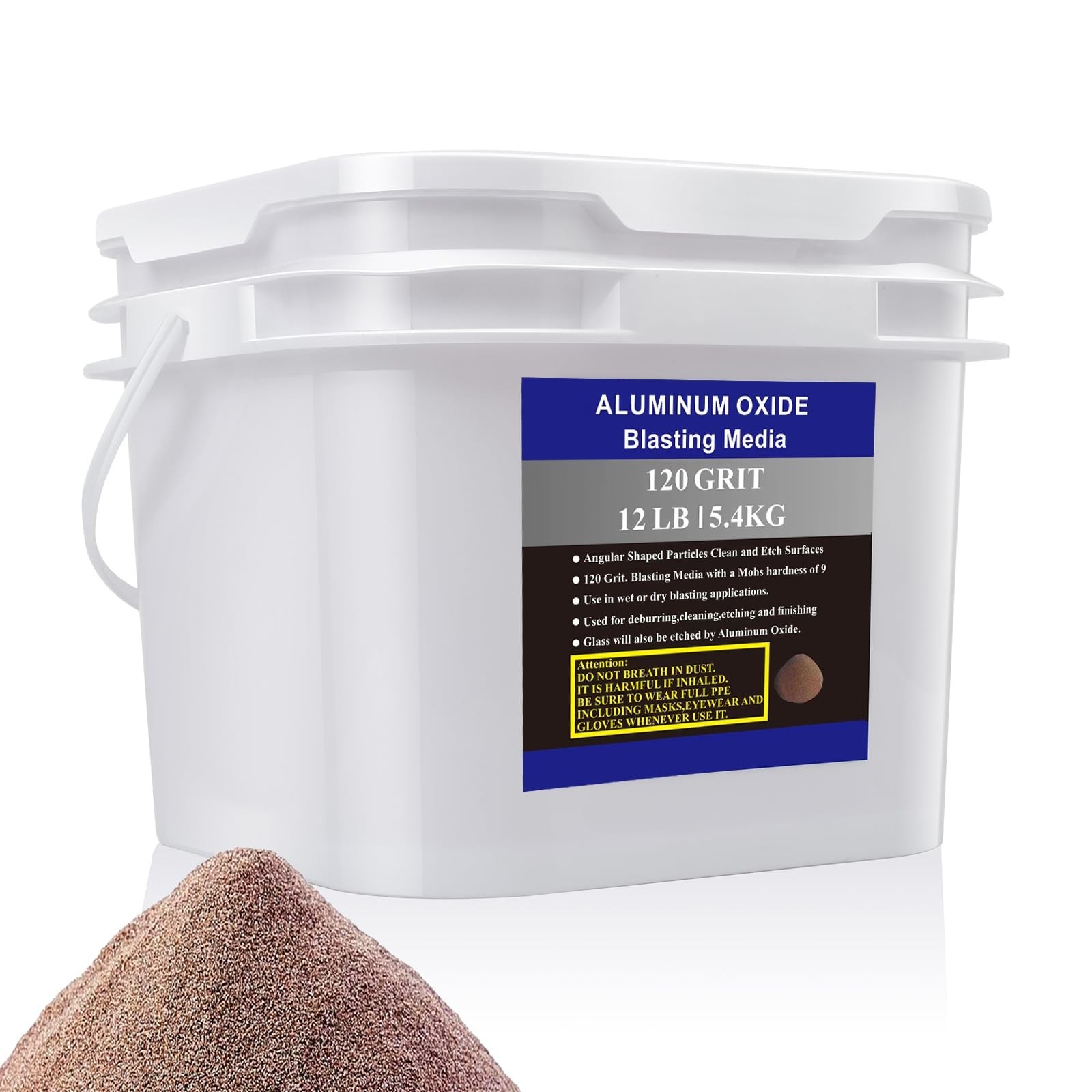 Aluminum Oxide - 12 LBS - Medium to Fine Sand Blasting Abrasive Media for Bla...