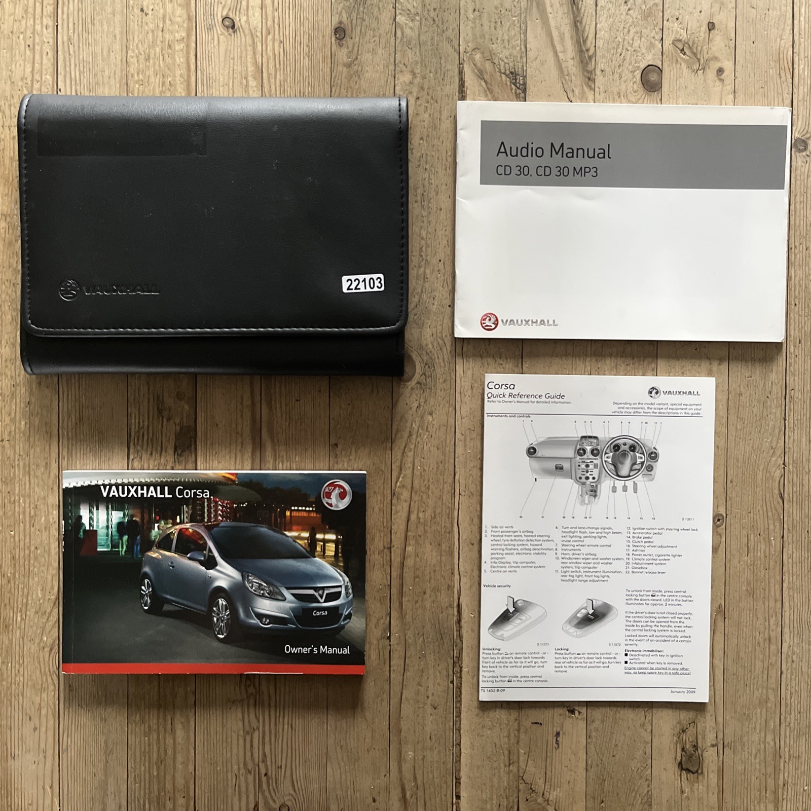 06-11 VAUXHALL CORSA OWNERS HANDBOOK MANUAL PACK AND WALLET 2009 Ref22103