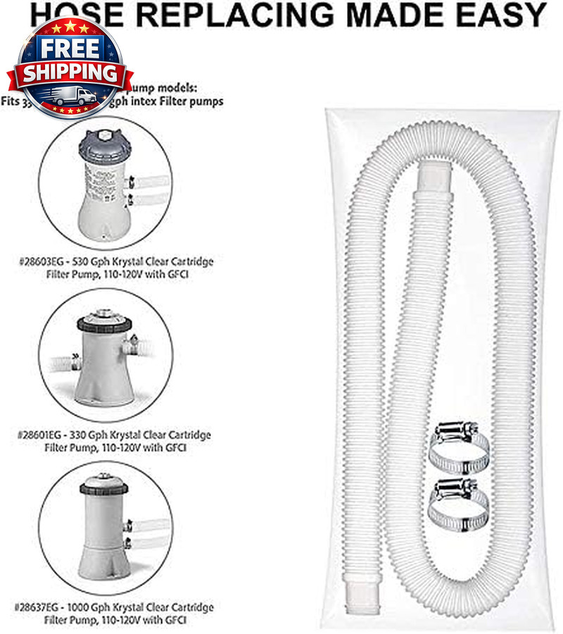 Swimming Pool Replacement Hose,Replacement Hose for above Ground Pools,59” Long