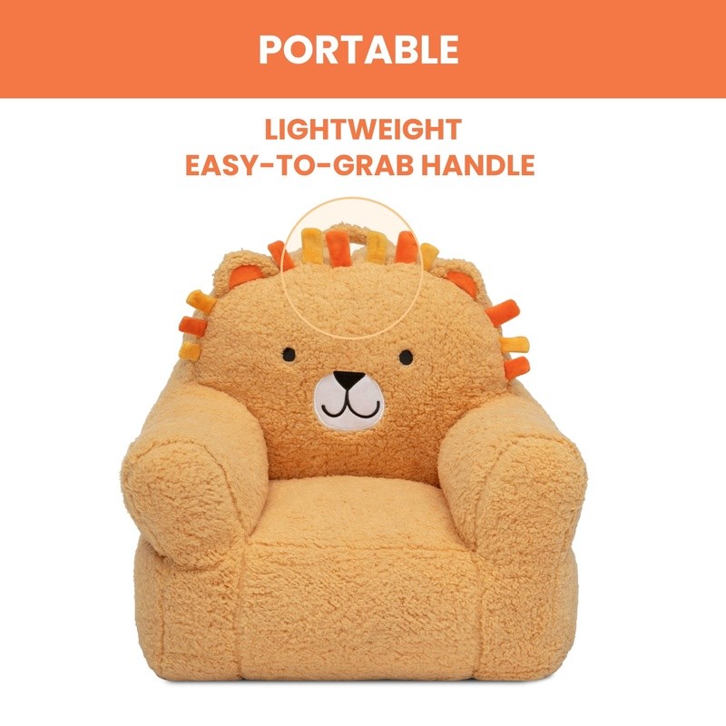 Lion Cozee Buddy Chair Plush Toddler Armchair Soft Foam Snuggle Kids Room New